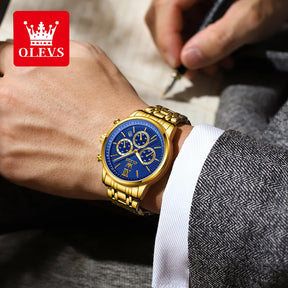 OLEVS Classic Quartz Watch with Three Dials Best Price in Men Jewerly - 2023