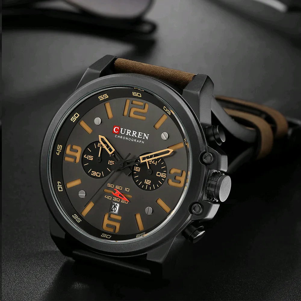 CURREN Watch Quartz Military Waterproof Leather Strap Sport for Men Best Price in Men Jewerly - 2023