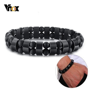 Vnox Hematite Tiger Eye Beads Stretch Bracelet for Men Best Price in Men Jewerly - 2023