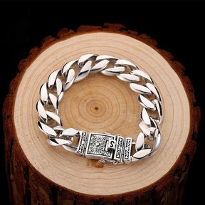 Double Snap Silver Cuban Bracelet Best Price in Men Jewerly - 2023