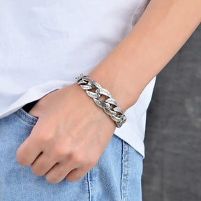 Six-Character Mantra Woven Silver Bracelet Best Price in Men Jewerly - 2023