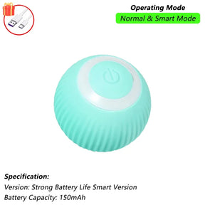 Cat Interactive Ball Toy, Automatic Rolling Ball with Tail, Rechargeable Smart Pet Interactive Toy, Intelligent Mouse for Cat