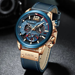 LIGE Luxury Chronograph Sport Men's Watch Best Price in Men Jewerly - 2023