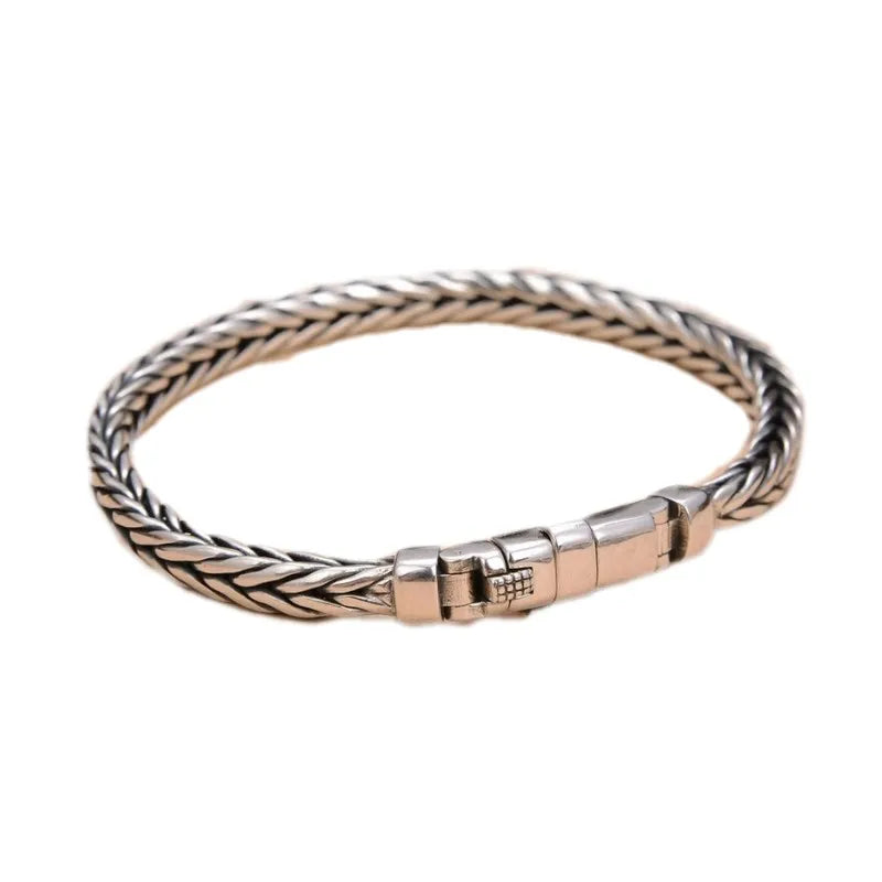 BOCAI Handmade S925 Silver Woven Bracelet for Men & Women Best Price in Men Jewerly - 2023