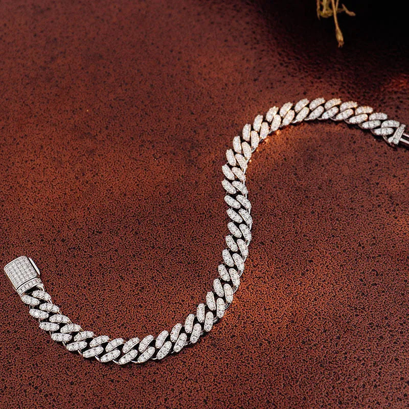 Moissanite Cuban Chain Bracelet Best Price in Men Jewerly - 2023