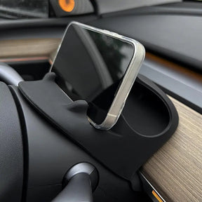 Steering Wheel Rear Phone Holder For Tesla Model 3 /Y Console Organizer Storage Box Silicone Console Storage Tray Car Interior