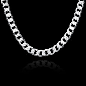 925 Sterling Silver Classic 12MM Chain Necklace Best Price in Men Jewerly - 2023