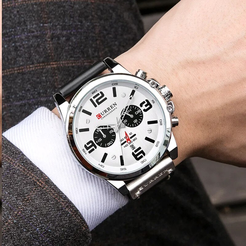 CURREN Watch Quartz Military Waterproof Leather Strap Sport for Men Best Price in Men Jewerly - 2023