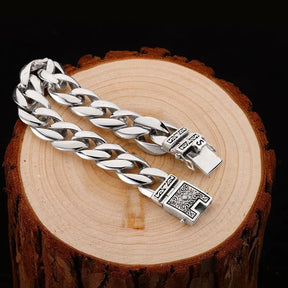 Double Snap Silver Cuban Bracelet Best Price in Men Jewerly - 2023