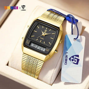 Men's Digital Dual Time Gold Sport Watch Best Price in Men Jewerly - 2023