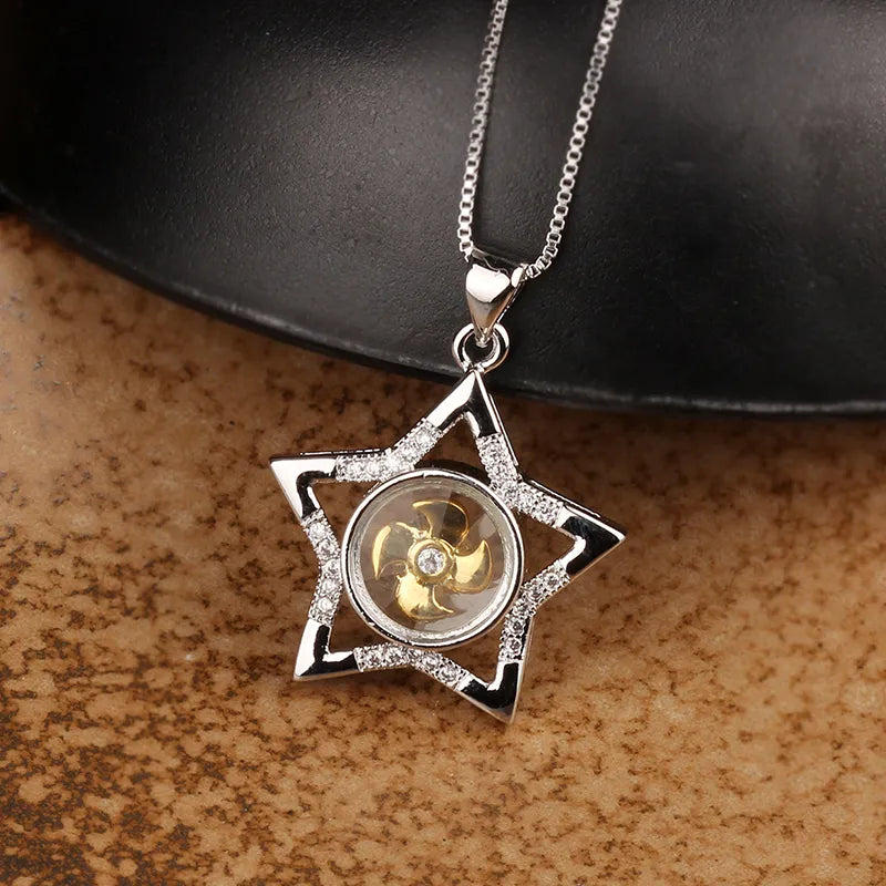 Rotatable Windmill Pendant with Cubic Zirconia Best Price in Men Jewerly - 2023