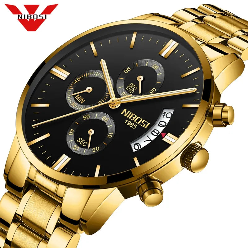 NIBOSI Luxury Men's Quartz Watch Best Price in Men Jewerly - 2023