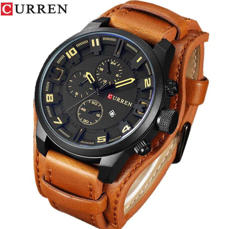 CURREN Men's Watch Luxury Fashion Business Quartz Date Waterproof Best Price in Men Jewerly - 2023