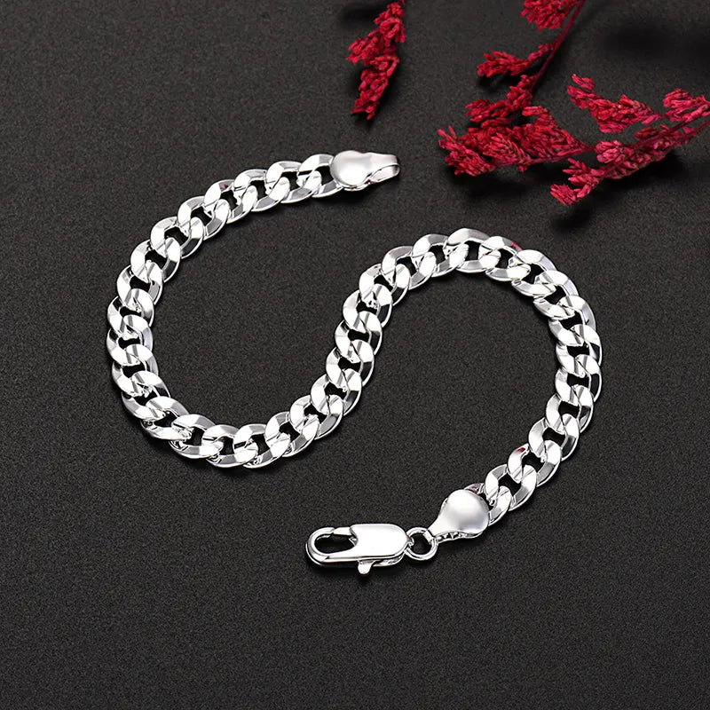 925 Sterling Silver 7MM Chain Jewelry Set for Men Best Price in Men Jewerly - 2023