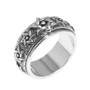 Rotatable Buddhism Ring Vintage Silver Ring Best Price in Men Jewerly - 2023