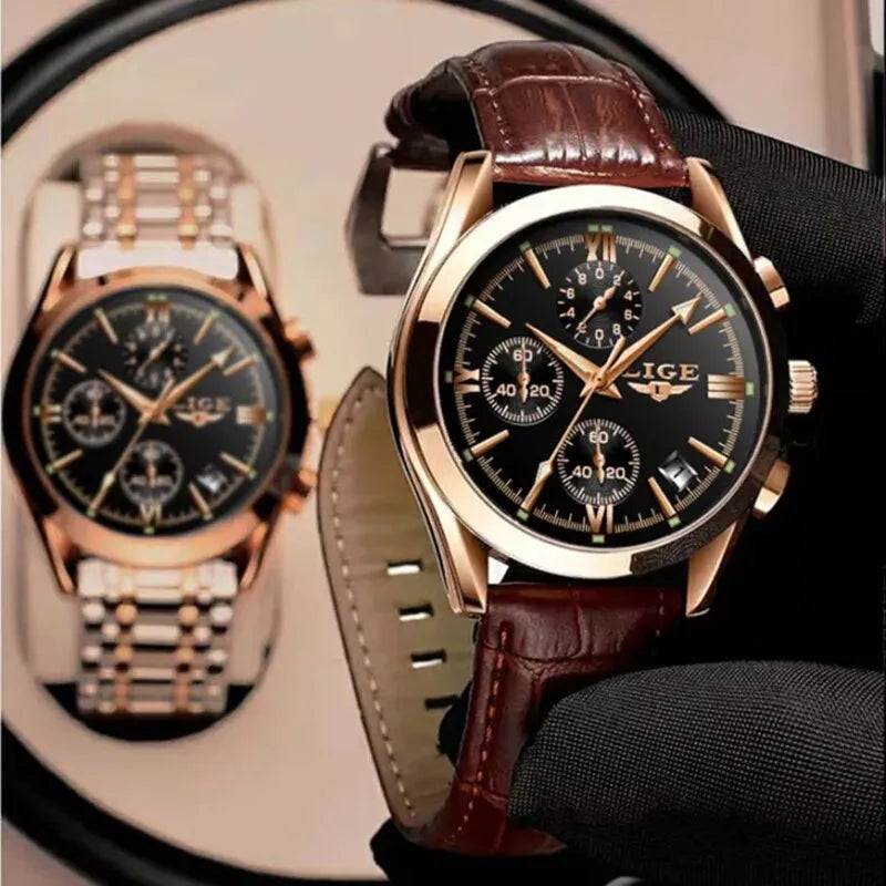 Luxury Military Quartz Watch with Premium Leather Best Price in Men Jewerly - 2023