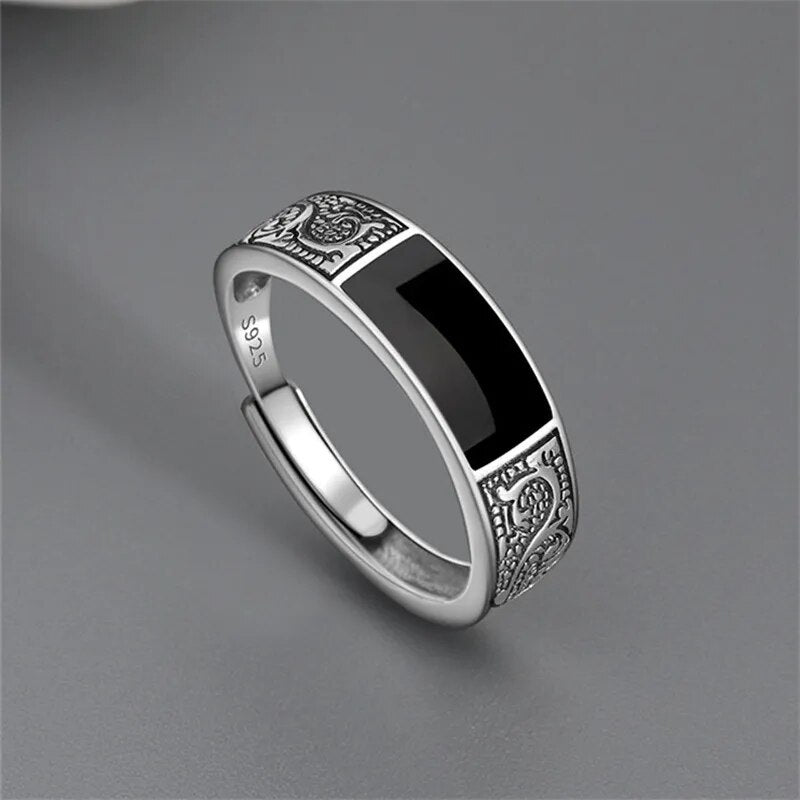 925 Sterling Silver Men's Ring with Dragon Pattern Best Price in Men Jewerly - 2023