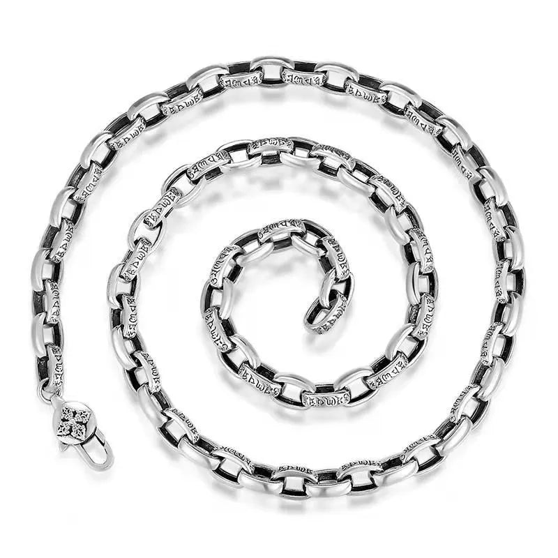 Thai Silver Vintage Braided Long Chain Necklace Best Price in Men Jewerly - 2023