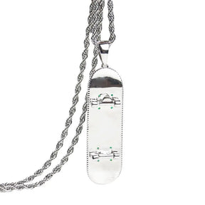 Stainless Steel Skateboard Necklace Hip Hop Pendant Best Price in Men Jewerly - 2023