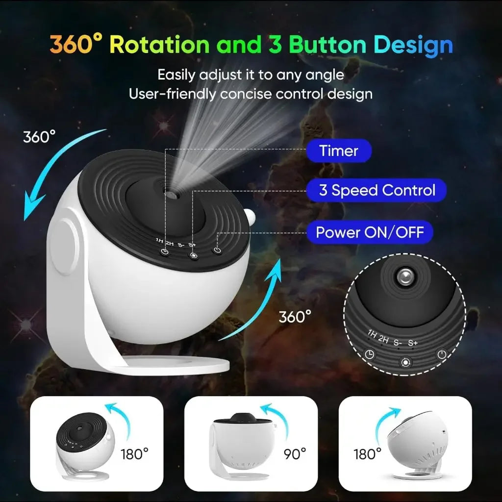 Night Light Galaxy Projector Starry Sky Projector 360° Rotate Planetarium Lamp For Kid Bedroom living room Galaxy atmosphere led