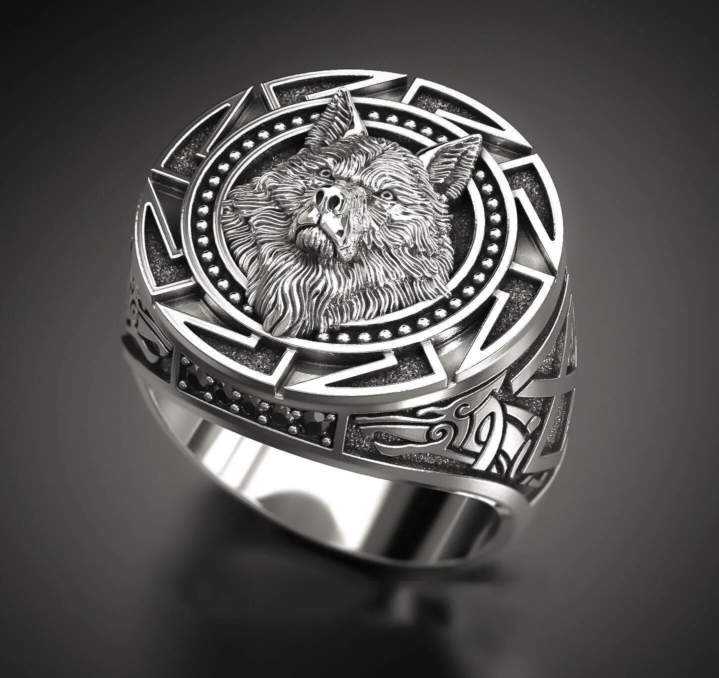 925 Sterling Silver Retro Wolf Totem Ring for Men Best Price in Men Jewerly - 2023