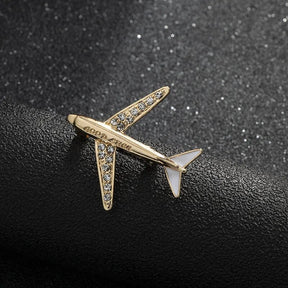 Airplane Brooch with Diamonds for Men Best Price in Men Jewerly - 2023