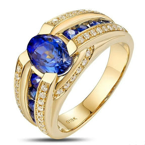 Business Ring Luxury Blue Gem Engagement & Wedding for Men Best Price in Men Jewerly - 2023