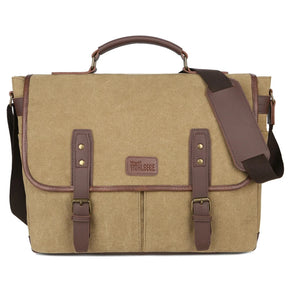 Vintage Men Briefcases Canvas 14 inch Laptop Bags Portable Messenger Bag for Men Business Briefcase Shoulder Bag Dropshipping