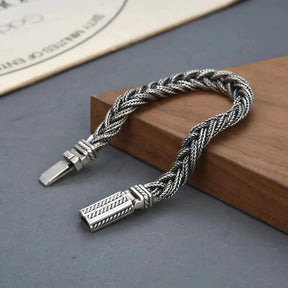 BOCAI S925 Silver Handmade Woven Twist Bracelet for Men & Women Best Price in Men Jewerly - 2023