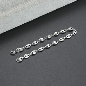 316L Stainless Steel Coffee Bean Link Chain Bracelet for Men Best Price in Men Jewerly - 2023