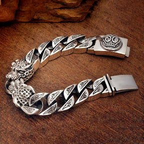 Leopard Horsetail Men's Silver Bracelet Best Price in Men Jewerly - 2023