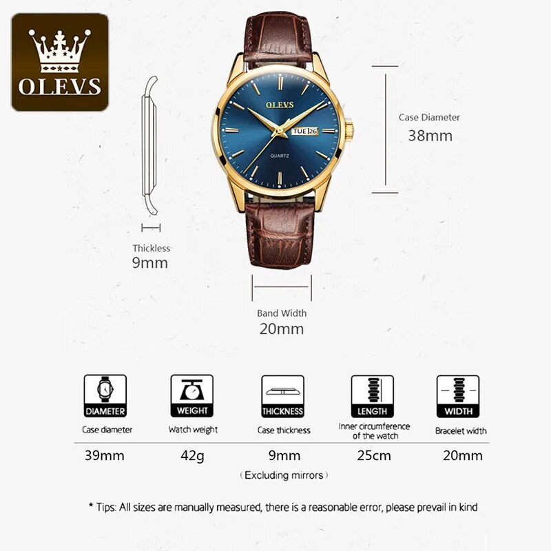 OLEVS Luxury Casual Quartz Watch Best Price in Men Jewerly - 2023