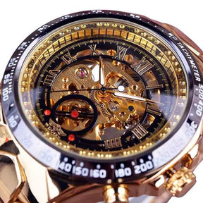 Men's Mechanical Automatic Skeleton Golden Luxury Watch Best Price in Men Jewerly - 2023