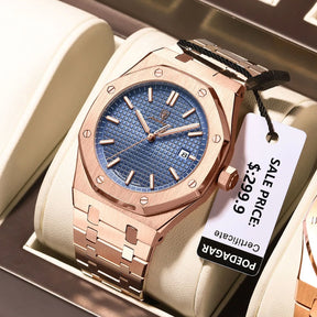 POEDAGAR Luxury Business Stainless Steel Watch Best Price in Men Jewerly - 2023