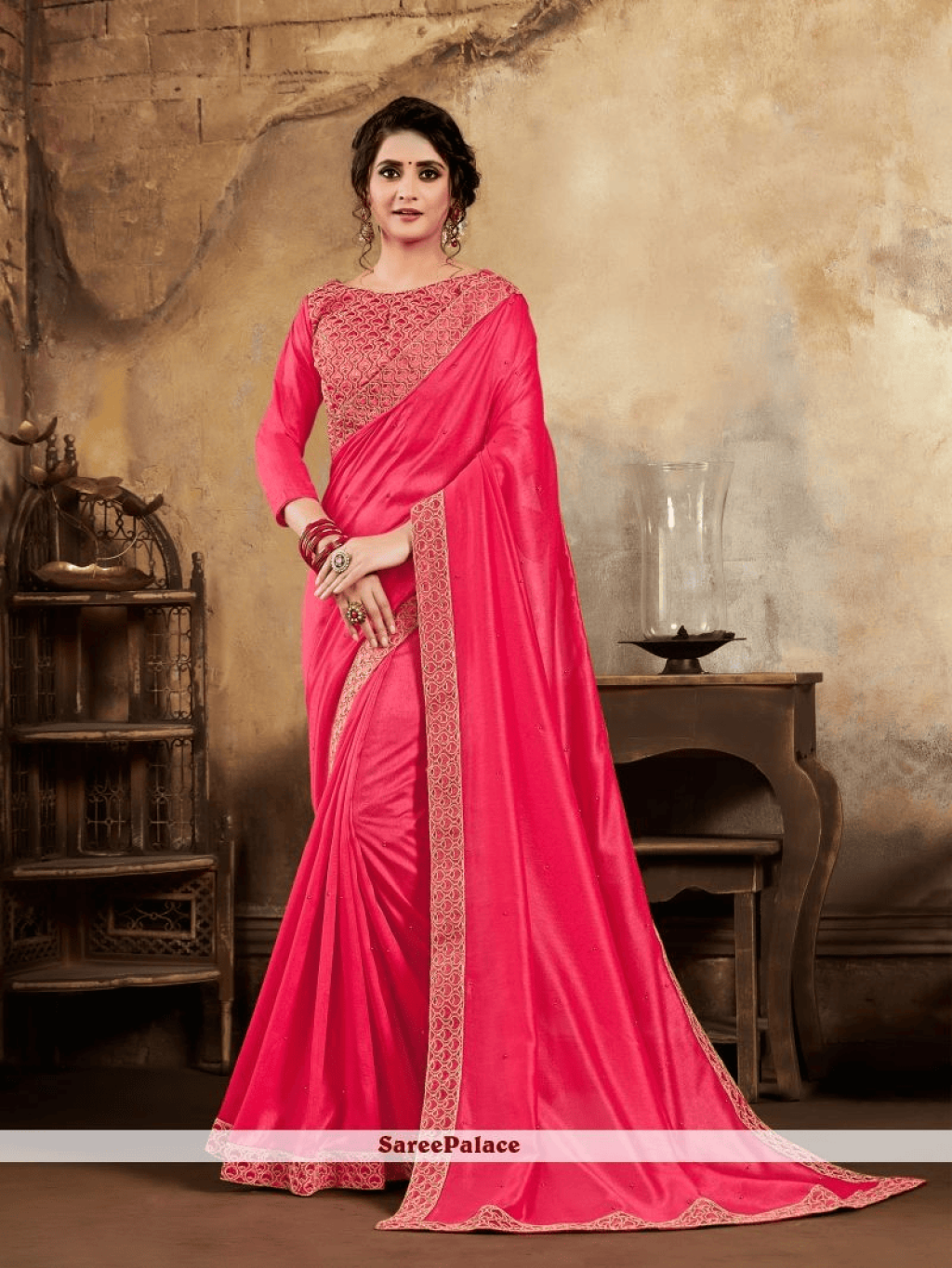 Woven Banarasi Satin Saree