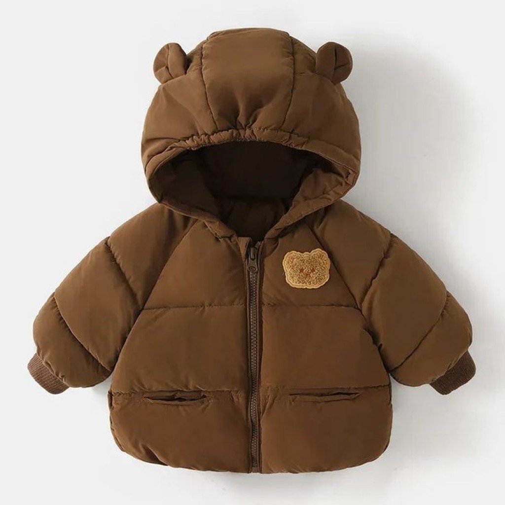 Toddler Quilted Bear-Ear Hooded Puffer Jacket