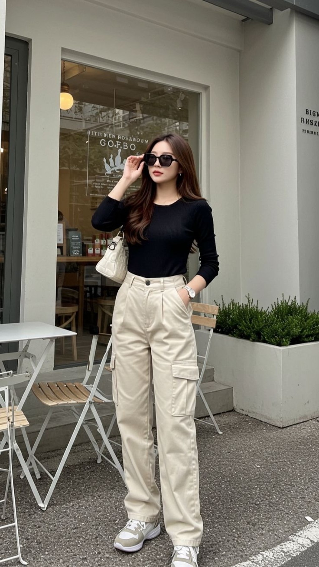 Women’s High-Waisted Wide-Leg Cargo Pants